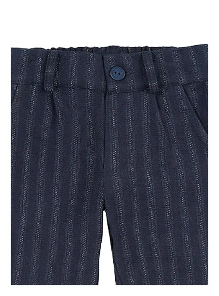 PANTALONE GESSATO BLU