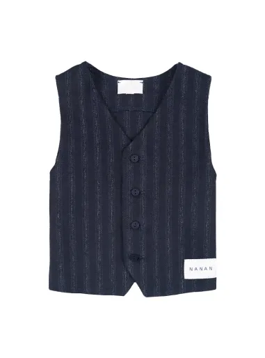 PINSTRIPE VEST BLUE - NANAN