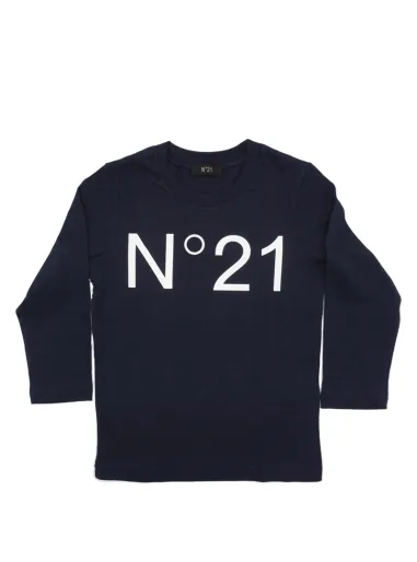 BLUE LONG SLEEVE T-SHIRT - N.21 Kids
