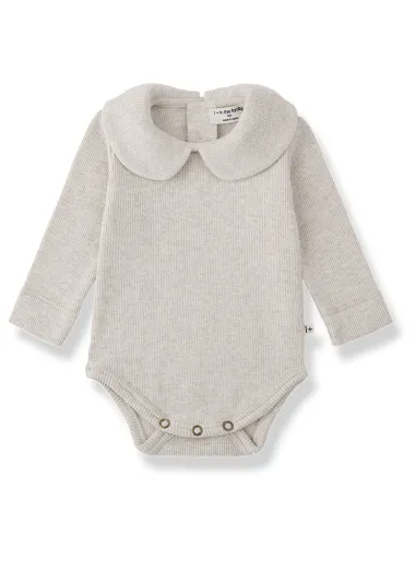 Ribbed round neck bodysuit