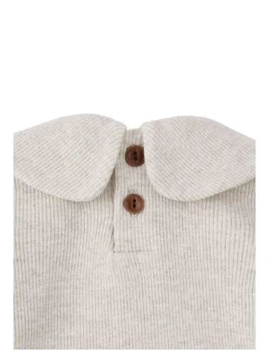 Ribbed round neck bodysuit