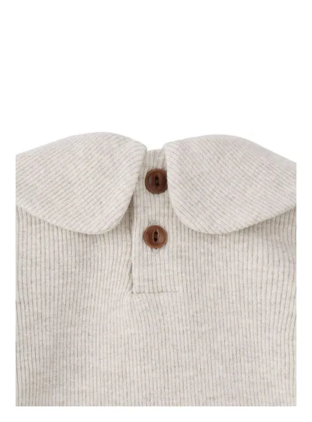 Ribbed round neck bodysuit