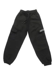PANTALONE CARGO IN TESSUTO NERO