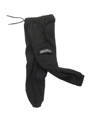 PANTALONE CARGO IN TESSUTO NERO