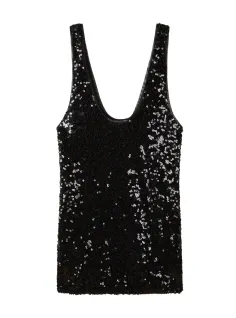 Abito scamiciato paillettes