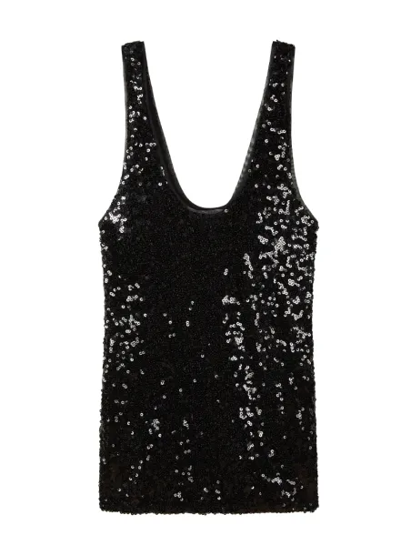 Abito scamiciato paillettes