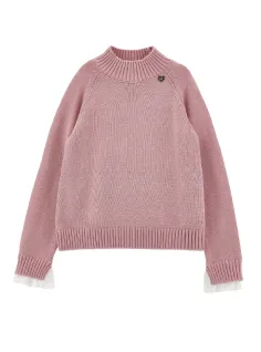 Wool sweater with insert