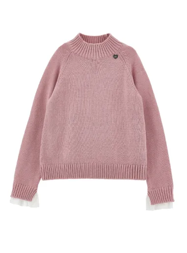 Wool sweater with insert