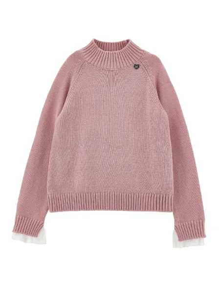 Wool sweater with insert