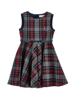 Abito scamiciato tartan