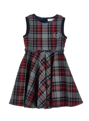 Abito scamiciato tartan