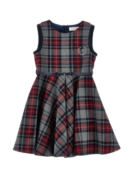 Abito scamiciato tartan
