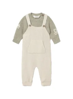 Completo salopette tricot