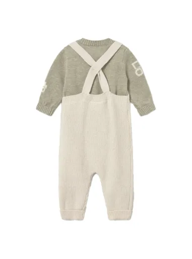 Completo salopette tricot