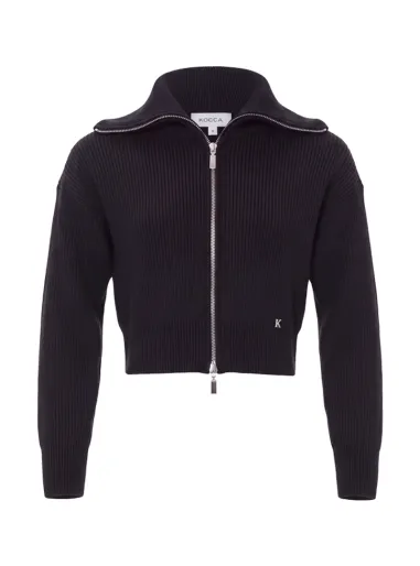 Cardigan zip bomber