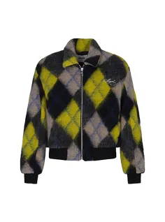 Giubbino velour rombi