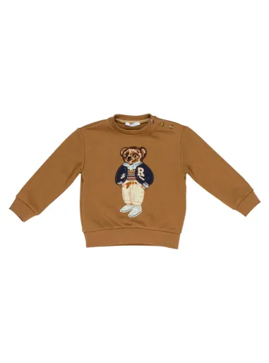 Sweatshirt with teddy bear appliqué