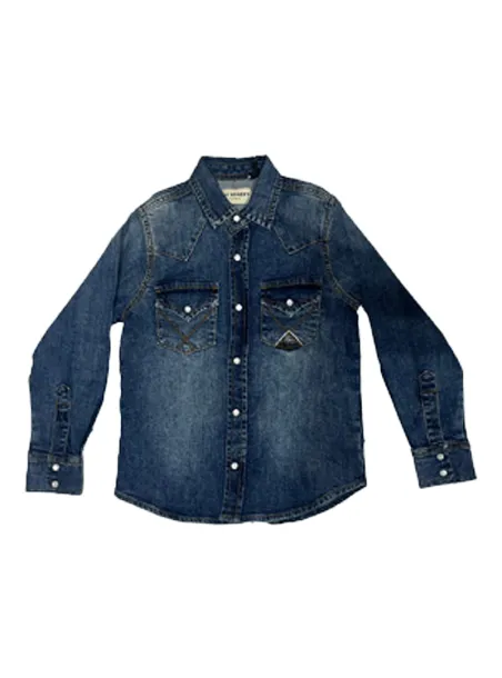 Stretch denim shirt