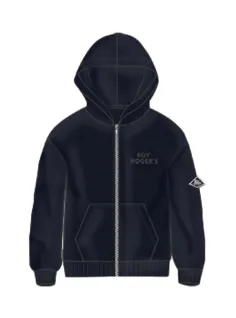 Zip-up sweatshirt cardigan