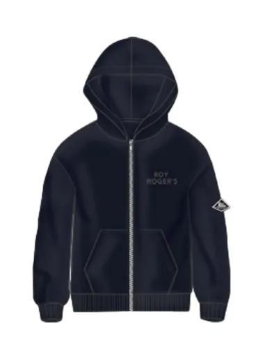 Zip-up sweatshirt cardigan