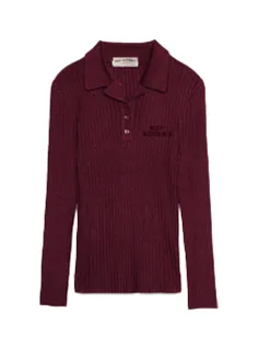 Ribbed polo shirt