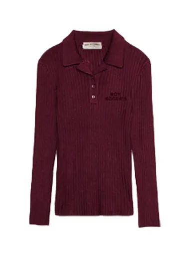 Ribbed polo shirt