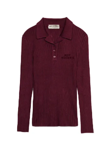 Ribbed polo shirt