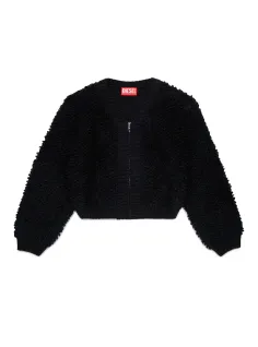 Pullover con zip misto lana
