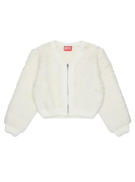 Pullover con zip misto lana