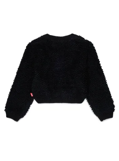 Pullover con zip misto lana