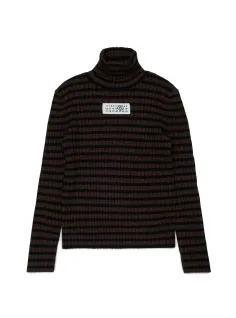 Maglia dolcevita a coste