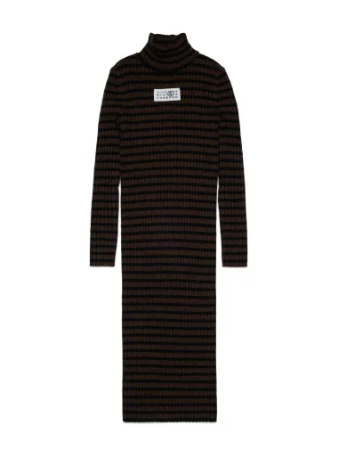 Ribbed striped dress