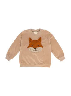 Chenille sweatshirt with embroidery