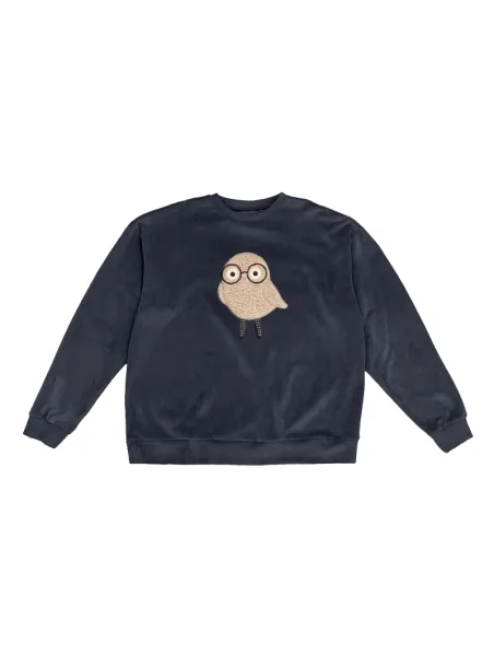 Chenille sweatshirt with embroidery