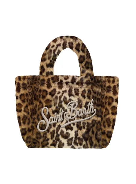 Mini soft fur Leopard Vanity bag