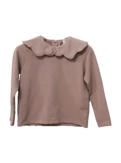 STRETCH SWEATSHIRT WITH LARGE NECK FIORILE PINK - FIORILE