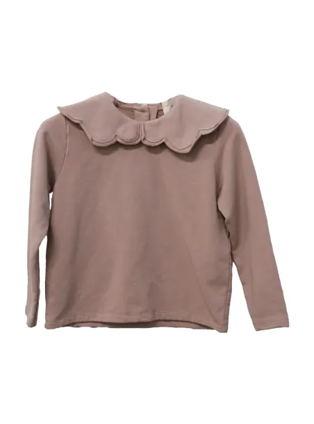 STRETCH SWEATSHIRT WITH LARGE NECK FIORILE PINK - FIORILE