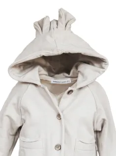 HOODED SWEATSHIRT WITH EARS  SAND - BAMBOOM 2