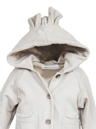 HOODED SWEATSHIRT WITH EARS  SAND - BAMBOOM