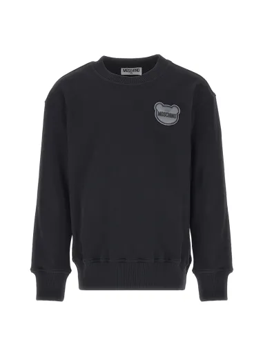 SWEATSHIRT BLACK - MOSCHINO KIDS