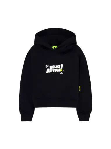 HOODIE JUNIOR UNISEX BLACK - BARROW KIDS