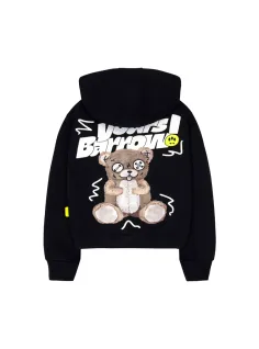 HOODIE JUNIOR UNISEX BLACK - BARROW KIDS 2