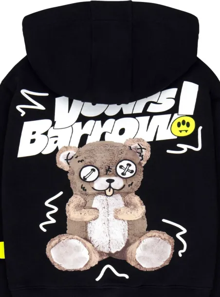 HOODIE JUNIOR UNISEX BLACK - BARROW KIDS