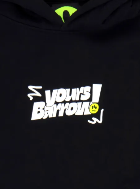 HOODIE JUNIOR UNISEX BLACK - BARROW KIDS