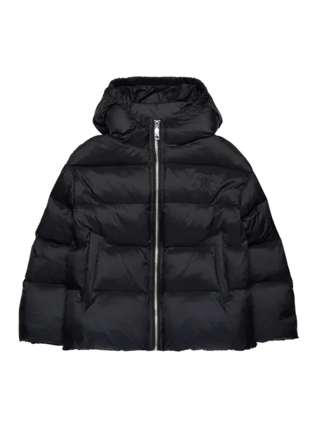 BLACK DOWN JACKET WITH HOOD - MAX&Co.
