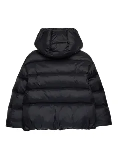 BLACK DOWN JACKET WITH HOOD - MAX&Co. 2