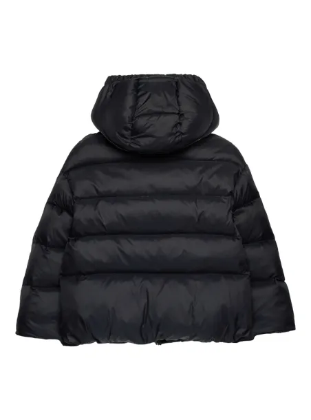 BLACK DOWN JACKET WITH HOOD - MAX&Co.