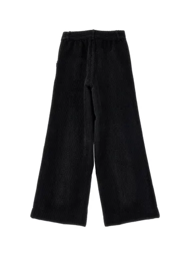 VELVET ROCKER PANTS Black
