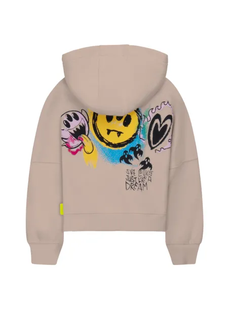 HOODIE GIRL CREAM - BARROW KIDS