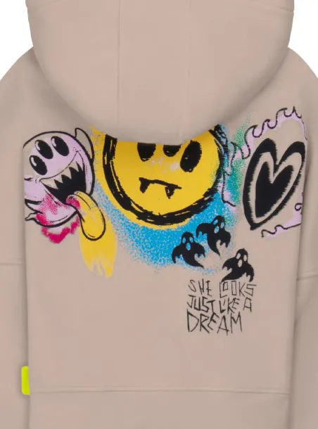 HOODIE GIRL CREAM - BARROW KIDS